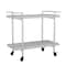 Martha Stewart Liam 2-Tier Gray Mobile Office Storage and Printer Cart w/Brushed Nickel Frame NAN-JH-17107-GY-MS - alternate 9